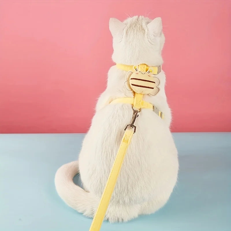 Cartoon Bee Collar Set for Cat - RavePets